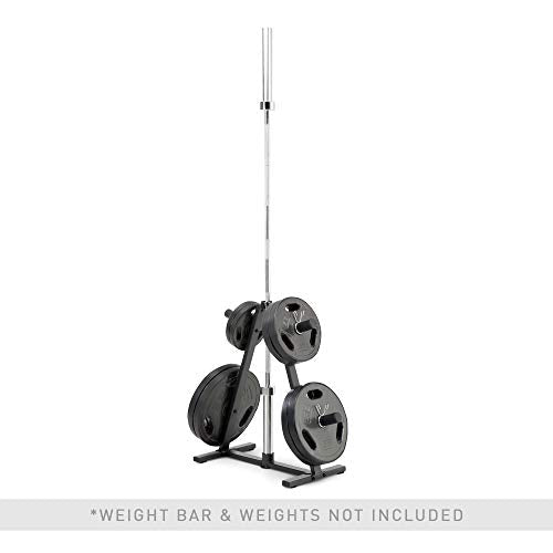 Marcy Olympic Weight Plate Tree for 2-Inch Plates Weight Storage Rack - color: A-Frame - Black