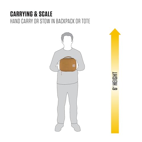 Carhartt Insulated Lunch Cooler For Men and Women, Fully Insulated Lunch Pale for Everyday Use, 4 Can (Brown) - color: 4 Can (Carhartt Brown)
