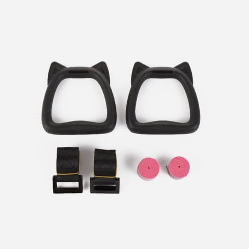 Ciieeo Gymnastic Rings with 1m Adjustable Straps, Professional Pull-up Training Workout Rings for Body Strength, Sturdy Fitness Equipment Set for Boys and Indoor Gymnastics