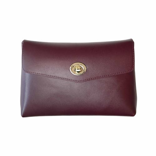 Cosmetic Bag Travel Makeup Pouch Travel Organizer, Zipper Pouch Bags for Women Vegan Leather (No Text, Red) - color: Red