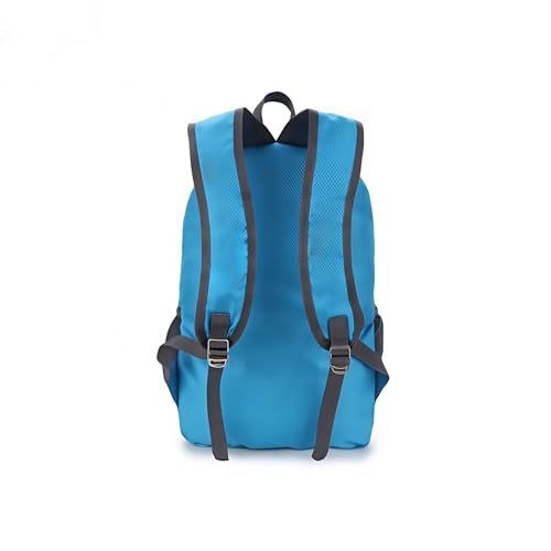 MounTop Outdoor Lightweight Foldable Water Resistant Backpack for Travel Hiking Riding - color: Blue