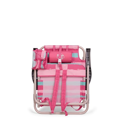 Banana Boat Backpack Beach Chair Lightweight and Portable 5-Position with Lay Flat Outdoor Heavy Duty Tanning Chair, Painter Stripe (2 PK) - color: Painter Stripe (2 Pk)