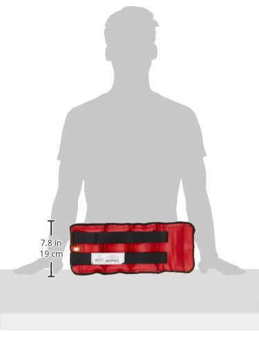 Sammons Preston Cuff Weight, 8 lb, Red, 2 Velcro Strap & D-Ring Closure, Grommet for Easy Hanging, Lead Free Steel Ankle & Wrist Weights, For Strength Building & Injury Rehab, Sold Individually - style: 8 lbs.
