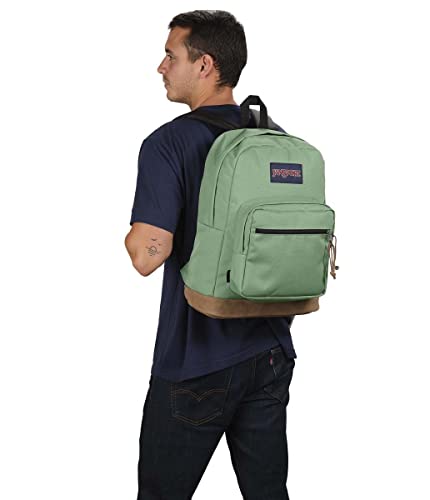 JanSport Right Pack Backpack - Durable Daypack with Padded 15" Laptop Sleeve, Spacious Main Compartment & Integrated Water Bottle Pocket - Loden Frost - color: Loden Frost