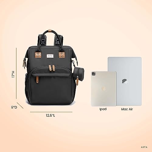 Diaper Bag Backpack, Multifunction Diaper Bag with Changing Station, Stylish Baby Bags, Large Unisex Diaper Backpack for Mom and Dad, Baby Registry Search, Portable Changing Pad – Black Brown - color: Black Brown