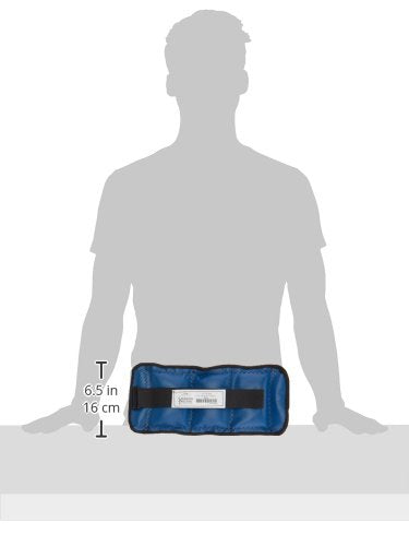 Sammons Preston Cuff Weight, 4 lb, Blue, Velcro Strap & D-Ring Closure, Grommet for Easy Hanging, Lead Free Steel Ankle & Wrist Weights, For Strength Building & Injury Rehab, Sold Individually - style: 4 lbs.