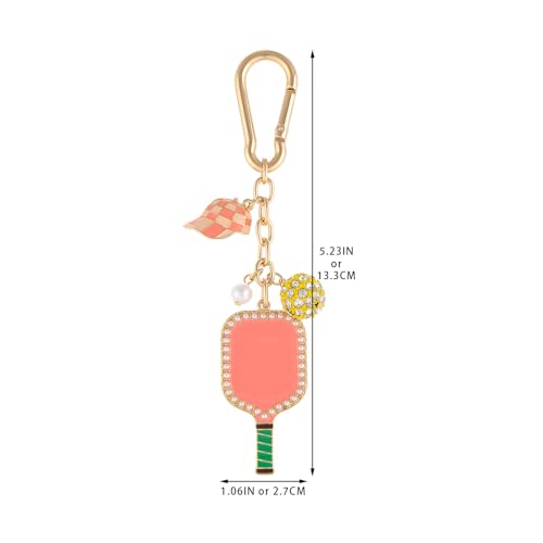 Madison Tyler Western Cowboy Boots Cherry Bow Bubble Tea Strawberry Cute Keychain | Bag Charms for Handbags Purse Charms - color: Pickleball