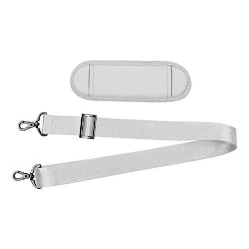 MOSISO 56 inch Shoulder Strap, Adjustable Thick Soft Universal Replacement Non-Slip Fit Padded with Metal Swivel Hooks for Laptop Shoulder Bag/Laptop Messenger Bag/Crossbody Bag, Gray - color: Gray