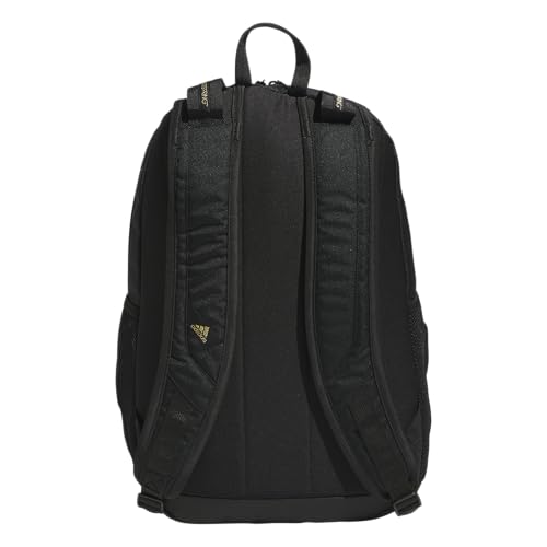 adidas Prime 7 Backpack for Laptop, School and Travel, 37L - color: Black/Gold Metallic/2