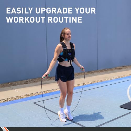 Body Sport Weighted Vest - 5lb/10lb/15lb/20lb/25lb/30lb - Fitness Vest with Refelctive Strips for Strength Training, Running, Walking, and Endurance Workouts - size: 15 lbs