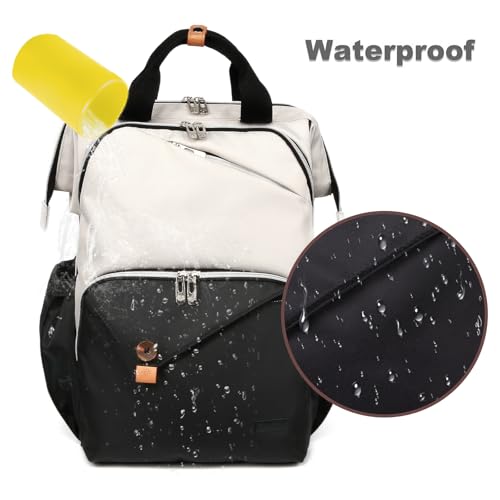 Hap Tim Baby Diaper Bag for Boys Girls, Large Backpack Diaper Bags with Double Compartments, Baby Registry Search Shower Gifts Stuff Newborn Must Haves(7340-BH) - color: Khaki Black