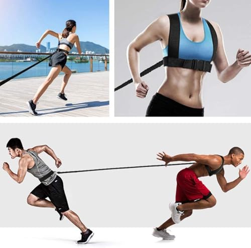 Resistance Training Rope Explosive Force Bounce Physical Training Resistance Rope Improving Speed, Stamina and Strength - color: Black-9.8FT Kit