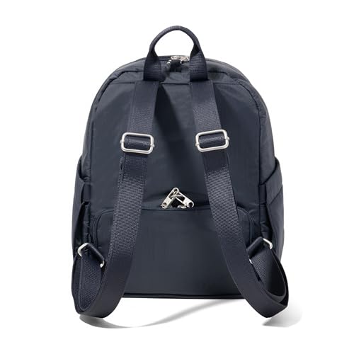Securtex Anti-Theft Getaway Backpack - 9.4"x13"x5" Travel Safe Bag w/Locking Zippers, Slash-Resistant, RFID - color: French Navy