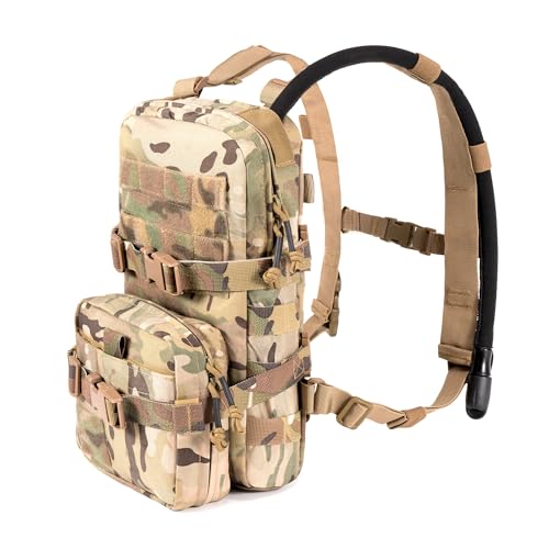 Universal Adjustable Shoulder Straps Mini Hydration Pack Backpack Carrier, Lite Tactical Backpack Replacement Straps with Sternum Strap (Brown) - color: Coyote Brown&mc-shoulder Straps