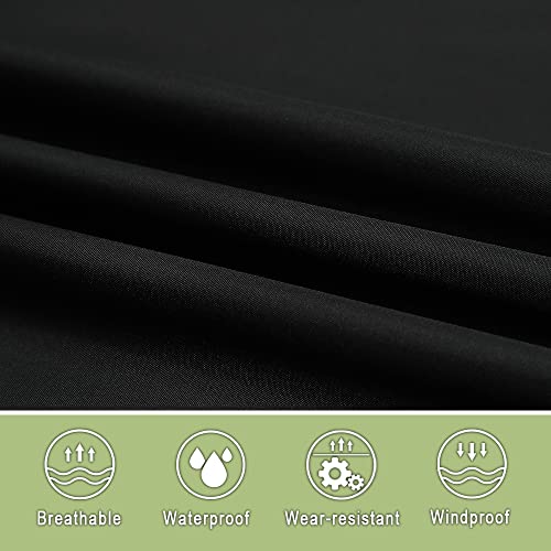 Fashion Hooded Rain Poncho Waterproof Raincoat Jacket with pocket for Women/Men/Adult - color: Black