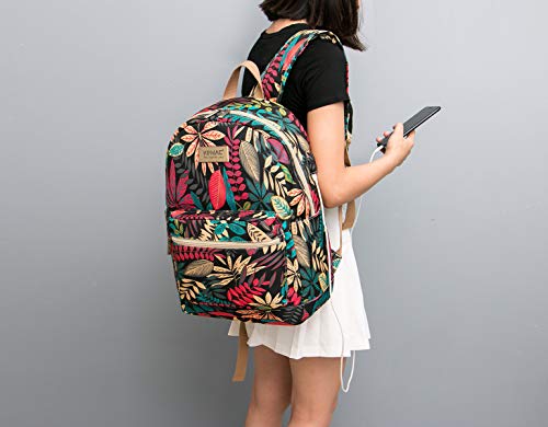 Kinmac Laptop Travel Outdoor Backpack with Massage Cushion Straps For 13 inch 14 inch and 15 inch Laptop (Black Mape) - color: Black Mape
