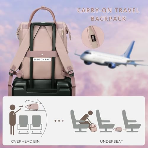 Swissdigital Design Backpack for Women with USB Charging Port SD1726L-81 - color: Pink