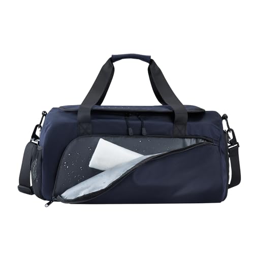 Gym Bag Men & Women-Durable 50L Large Duffle Bag For Fravel ,Blue - color: blue