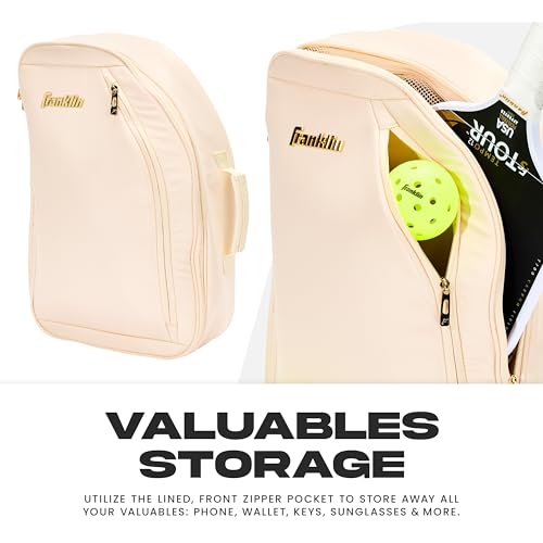 Franklin Sports Parker Pickleball Paddle Bag Backpack + Tote - Vanilla