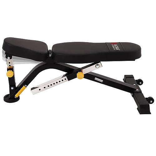 Altas Strength Adjustable Utility Bench Your Home Gym Smith Machine Accessory Flat Incline Military Press Decline Abdominal Light Commercial Equipment 4006