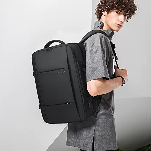 BANGE Travel Backpacks,Flight Approved Carry On Backpacks, 17-inch Laptop Backpack for International Travel Bag,Weekender Luggage Backpack for Men - color: Black