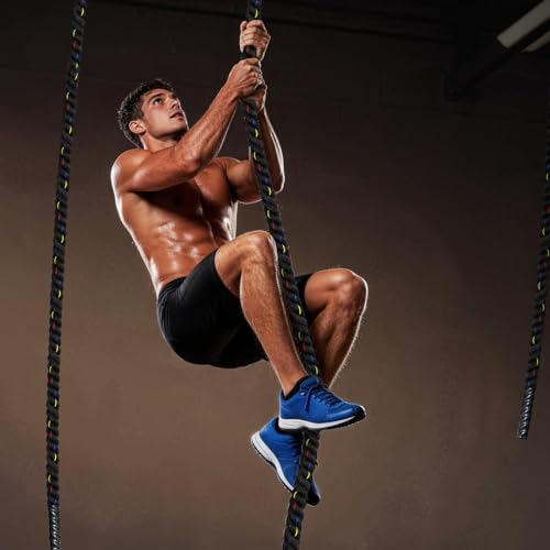 Climbing Rope Gym Workout - 1.5inch Diameter with 10FT 15FT 20FT 30FT 40FT Gym Climb Rope Heavy Duty Workout Exercise Ropes for Adults Indoor Outdoor Strength Training - style: 1.5inch-40ft