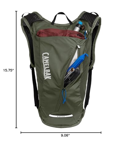CamelBak Rogue Light 7 Hydration Backpack with Crux Reservoir, Lightweight Ventilated Design for Biking and Hiking - color: Dusty Olive 2.0