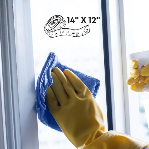 Cotton Shop Towels Cleaning Rags 108 Pack, 12x14 Inch 100% Cotton Bulk - Dye-Free Lint-Free Shop Rags Cleaning Cloths for Bar, Car, Garage, Automotive and Kitchen - Blue - color: Blue - 108 Pack