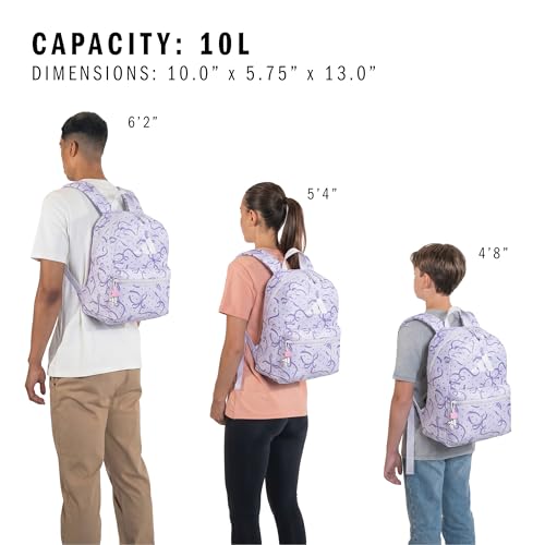 adidas Kids Gotta-Have-It Mini Backpack – School Bag for Girls and Boys, 10L, Bow Print Frozen Purple/White, OSFA - color: Bow Print Frozen Purple/White