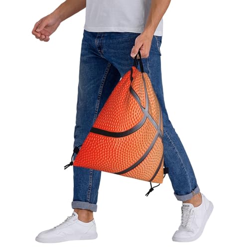 Basketball Drawstring Bag Sport Gym Backpack Beach Travel Sack Draw String Yoga Bag For Men Women - color: Basketball