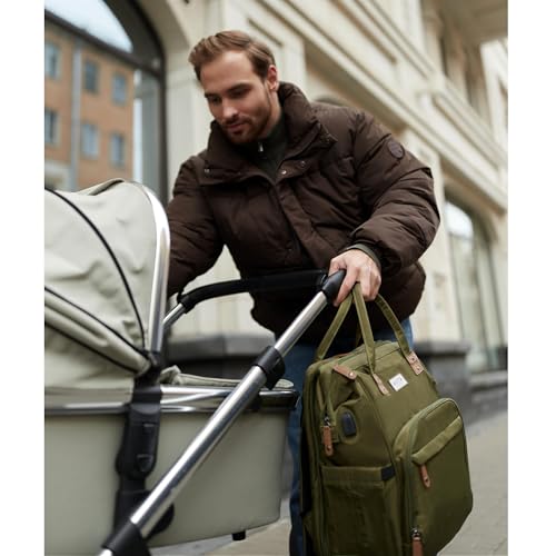 Diaper Bag Backpack, Multifunction Diaper Bag with Changing Pad, Baby Diaper Bags for Boys Girls, Stylish Large Capacity Travel Backpack for Moms Dads, Baby Shower Gifts,Unisex – Olive Green - color: Olive Green