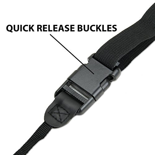 USA Gear DSLR Camera Strap Chest Harness with Quick Release Buckles, Southwest Neoprene Pattern and Accessory Pockets - Compatible with Canon, Nikon, Sony Point and Shoot and Mirrorless Cameras - color: Southwest