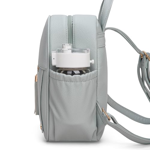 Montana West Mini Backpack Purse for Women Anti Theft Backpacks with Secured Zipper and Tassel - color: Mini Grey