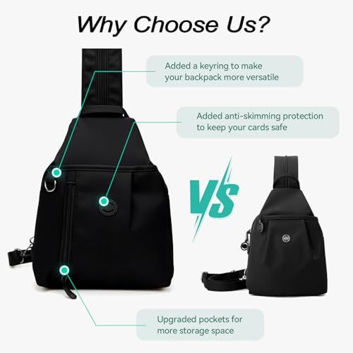 Oxford Waterproof Travel Purses for Women. 3 in 1 Anti Theft Travel Tote Bag,Trail Pocket Multi Pocket Crossbody Bag. - color: Black