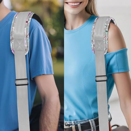 ZINZ 74" Shoulder Strap with Fixed Pad and Dual Balanced Buckles,Butterfly - color: Butterfly