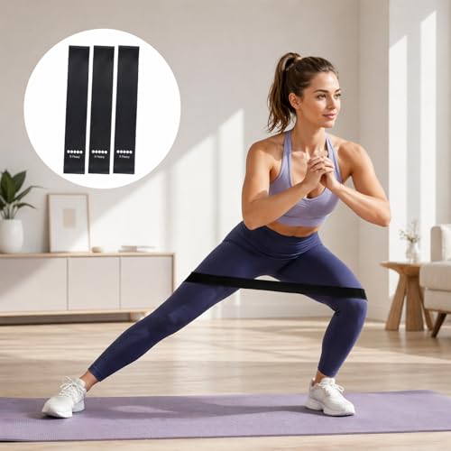 3Pcs Ring Resistance Bands X-Heavy Duty Resistance Ring Fitness Exercise Bands Elastic Loop Band for Working Out Men Women Home Yoga Leg Strength Training Physical Therapy (Black)