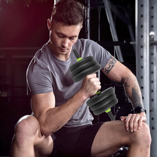 4-in-1 Adjustable Dumbbell Set, 30/44/66/88 Lbs Free Weights Set with Connector, Fitness Exercise Equipment Used As Kettlebells, Barbell, Push Up Stand, Weights Set for Home Gym Suitable Women/Men - size: 44 Lbs Round
