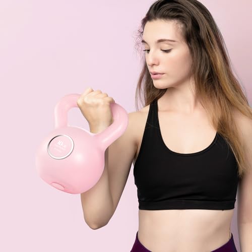KHTO Kettlebells Fitness Exercise-Pink Strength Training Kettlebell Sets,Dumbbell Weights for Home Gym Equipment - style: 10LB