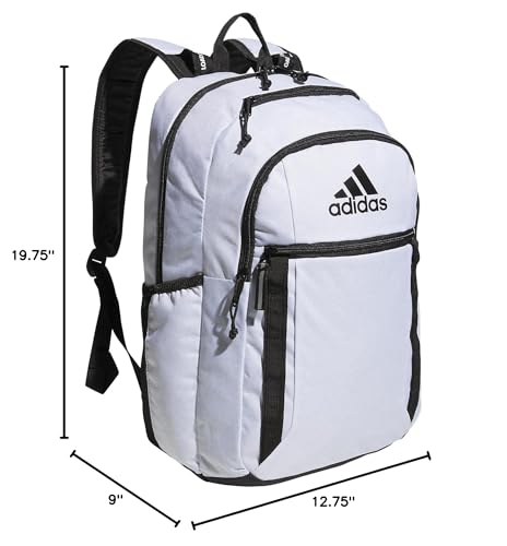 adidas Excel 7 School Backpack for Laptop, Gym and Travel, 34L, Twill White/Black/7, OSFA - color: Twill White/Black/7, size: One Size