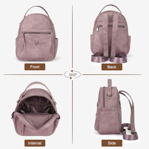 KITEVIUN Mini Backpack Purse for Women Fashion Cute Small Travel Backpacks Daypacks Shoulder Handbag - color: 01-purple