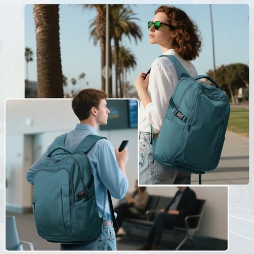 suwasp Travel Backpack for Women Airline Approved Carry On,Large Laptop Backpack for Men,Flight Approved Luggage Backpack (Blue-with 2 Vacuum Bags and Pump, Large) - color: Blue-with 2 Vacuum Bags and Pump