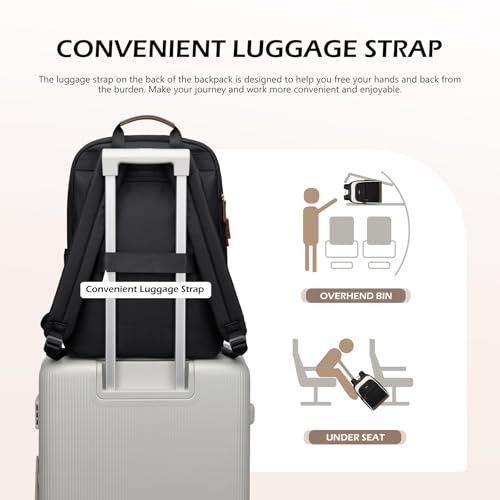 Laptop Backpack for Women Travel Carry On Bag Weekender Business Multilayer Personal Item Backpack,16 Inch,WBlack - color: C-wblack, size: 16 Inch