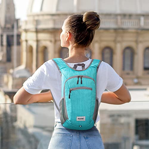G4Free 10L/15L Hiking Backpack Lightweight Packable Hiking Daypack Small Travel Outdoor Foldable Shoulder Bag - color: Aqua, size: 10L