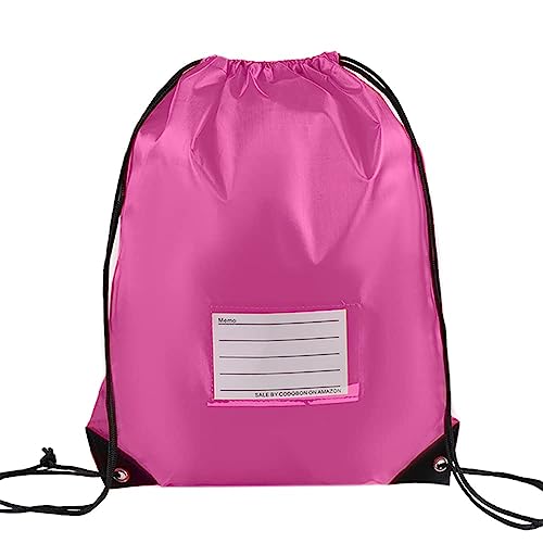 CODOBON 50 Pack Drawstring Bags,Bulk Draw String Backpack, Gym Sports Cinch Bag Sackpack for Women Men, Pink - color: Pink