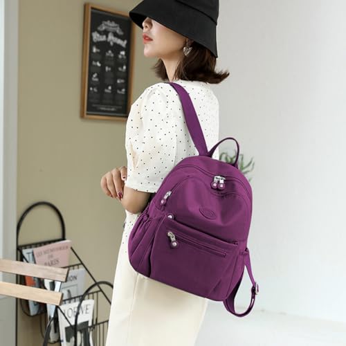 Mini Backpack Purse for Women, Stylish Daypack Shoulder Bag, Small Lightweight Daypack for Work Travle College (A- Purple) - color: A- Purple