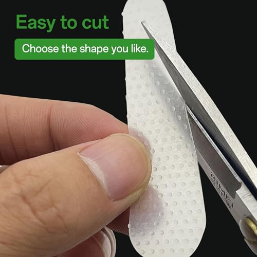 Non-Slip Grip Strip Pad - 12 Pack Clear Anti-Slip Patches for Purse Strap, Backpack Strap Keeper, Shoulder Straps for Bags - Fits Leather & Nylon (6 small, 6 big)