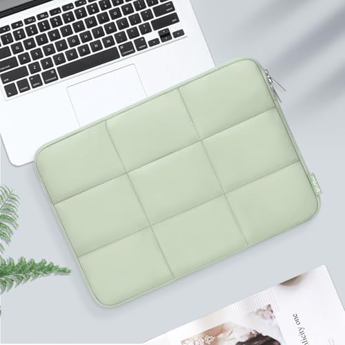 MOSISO Laptop Case 16 inch, 15-15.6 inch Puffy Laptop Sleeve, Sage Green - color: Sage Green, size: 16 inch