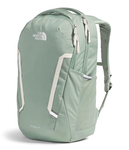 The North Face Women's Vault Everyday Laptop Backpack - Commuter Travel Bag, Water-Repellent, Spacious Main Compartment, Slate Moss/White Dune, One Size - color: Slate Moss/White Dune