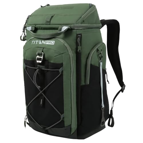 Insulated Backpack Cooler with Ice Walls - color: Camo-Green