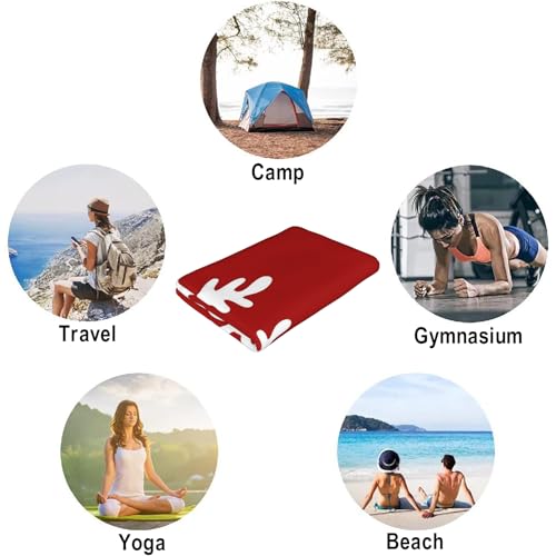 Winter Christmas Deer Beach Towel, Xmas Red Reindeer Quick Dry Sand Free Absorbent Bath Towel, Large Microfiber Towel Pool Travel Camping Gym Swim 30x60 Inch/ 77X153cm - color: Christmas Deer